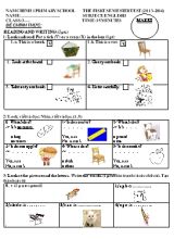 2 Đề kiểm tra môn Tiếng Anh Lớp 3 - Năm học 2013-2014 - Trường TH Nam Chính 1
